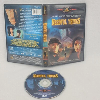 Needful Things DVD Stephen King Horror Ed Harris Max Von Sydow Bonnie Bedelia - Image 1 of 4