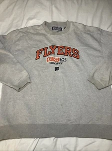 Vintage CCM Philadelphia Flyers Hockey besticktes Sweatshirt mit Rundhalsausschnitt Gr. XL - Bild 1 von 4