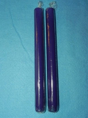Velas Cónicas, Púrpura, Juego de 2, 7/8" x 10", Alemania, Quemado por Goteo 8-10, NUEVO Foto 1 de 4