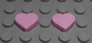 Lego Tile - Heart 1x1 Pink 2 Pieces - Picture 1 of 1