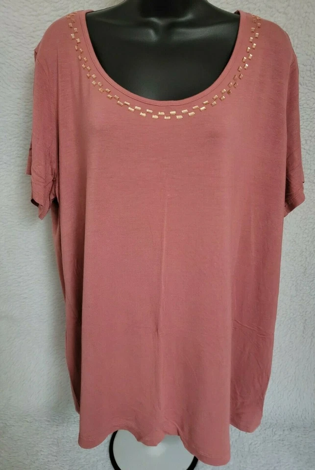 Jaclyn Smith Womens Shirt Top Blouse Size 2X Pinkish Purple - Image 1 of 4