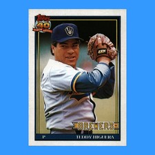1991 Topps Baseball #475 - Teddy Higuera [Base] Milwaukee Brewers NM-MT