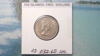 FIJI ISLANDS - 1965 SHILLING - COLONIAL ERA - PREDECIMAL COIN. Copper/nickel. - Image 1 of 4