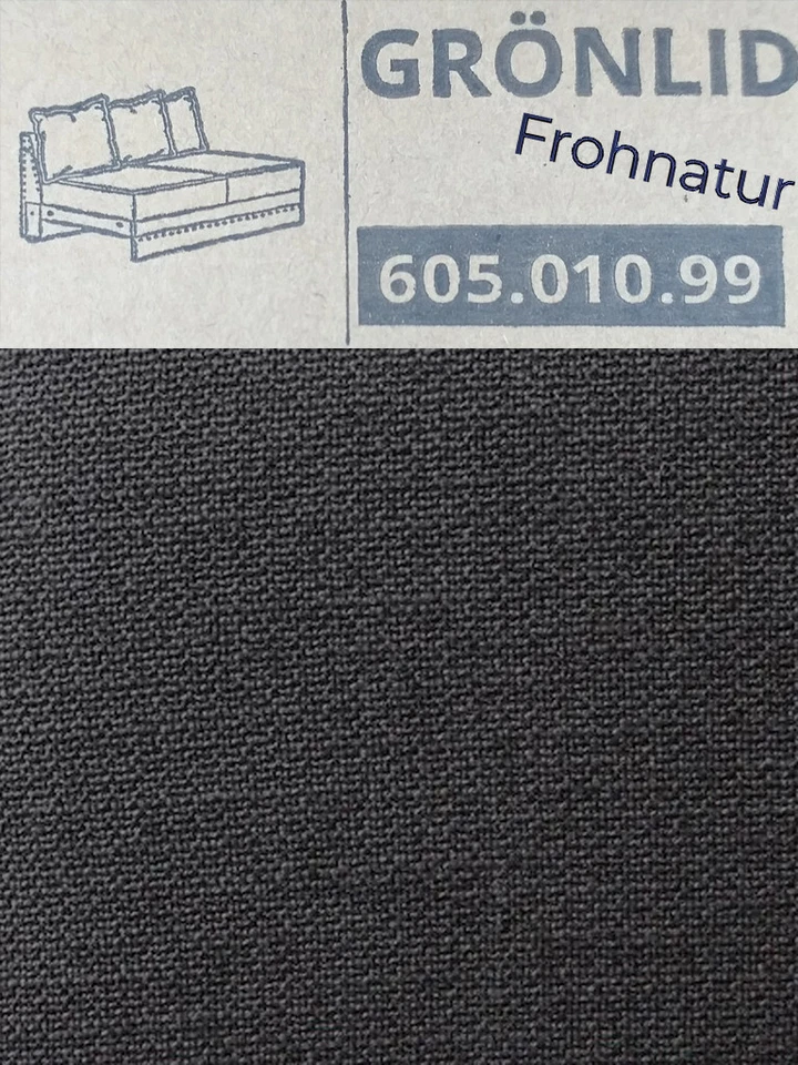 Ikea GRÖNLID Bezug für 2er Sitzelement Sporda dunkelgrau 605.010.99 NEU OVP - Bild 1 von 1