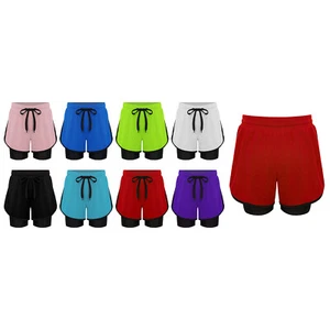 Kids Boys Bottoms Stretchy Shorts Drawstring Short Pants Workout Activewear Gym - Picture 1 of 89