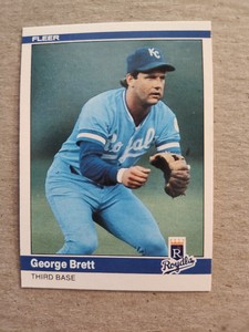 GEORGE BRETT Kansas City ROYALS 1984 FLEER BASEBALL CARD #344