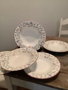 Johnson Brothers SUMMER CHINTZ Round Rimmed Soup Bowls Set of 5 - Picture 1 of 4