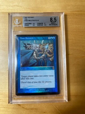 **FOIL* Time Stretch BGS  8.5 - Odyssey MTG Magic The Gathering PSA NM-MT+ - Image 1 of 2