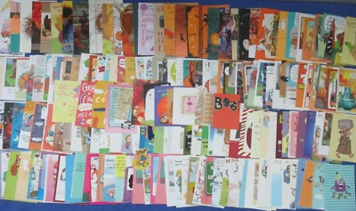 #52 Lot-180+ Humorous Halloween Birthday 1990-2010 USED Greeting Card Crafts DIY - Image 1 of 4