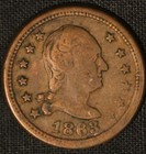 1863 Civil War Token - Washington - Wilson's Medal - Free Shipping Usa