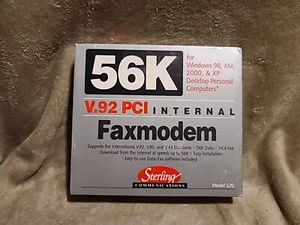 56k V.92 PCI INTERNAL FAX MODEM / Sterling communications/ Model S20 / NOS - Picture 1 of 3