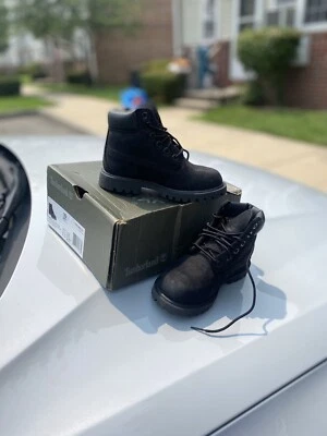 Timberland Botas Premium 6 en Impermeable Bota Negro Nude Niño Talla 10 Nuevas. Foto 1 de 4