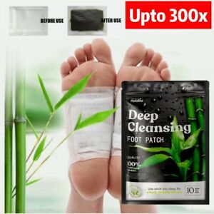 300X NUUBU Detox Foot Patches Pads Natural plant Toxin Removal Sticky Adhesive