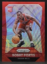 2015-16 Panini Prizm Bobby Portis RC Red Wave /350 Rookie Card #326 Bucks