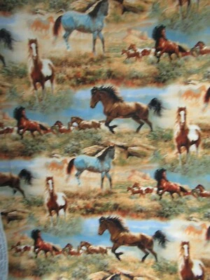 Wild Horses  Wild Wings David Textiles Quilting Cotton Fabric   1YD X 44"W   NEW - Image 1 of 4