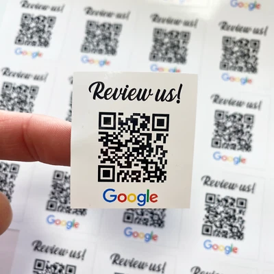 ILOVEDESIGNSONLINE Google Scan and Review stickers | QR labels | Waterproof Super-sticky