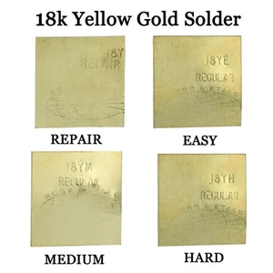 18K Gelbgold Löten Einfach Medium Hart & Reparatur Ein Gramm Teller Schmuck Reparatur - Bild 1 von 9