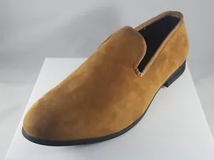 Men's Slip On Loafers "suede feel" Tan colored - Picture 1 of 3