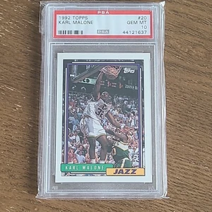 1992 Topps #20 Karl Malone Utah Jazz (PSA GEM MT 10) 💎 - Bild 1 von 2