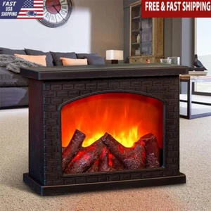 Decorative Fireplace Lantern LED Flame Effect Battery USB Indoor Outdoor 1800 W - Picture 1 of 7