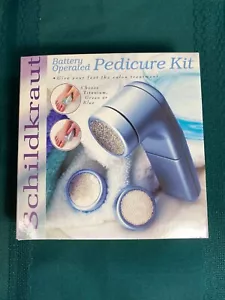 Nuevo Kit de Pedicura a Batería Schildkraut Azul Titanio 3 Tampones Tacón Liso - Imagen 1 de 16