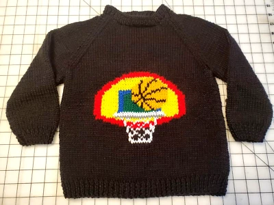 Novo suéter pulôver manga raglan preto infantil "basquete" 12M a 5T - Imagem 1 de 4