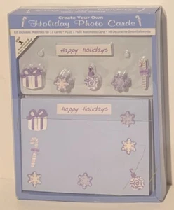 CREATE YOUR OWN HOLIDAY PHOTO CARDS NEW KIT CHRISTMAS SNOWFLAKE - Picture 1 of 2