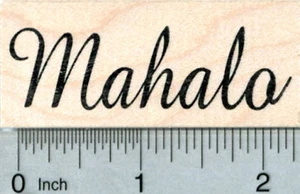 Estampilla de goma Mahalo, sentimiento hawaiano, gracias E31808 WM - Imagen 1 de 1