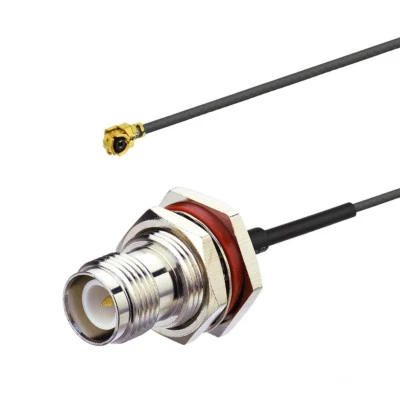 U.FL to RP TNC female (male pin) nut Pigtail 20cm 1.13mm cable for Wlan Mini Pci - Image 1 of 3