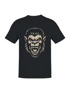 Fierce Werewolf Roar Illustration Men's T-shirt - Picture 1 of 6
