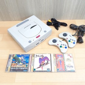 Sega Saturn Console Bundle with 3 Games & 2 Controllers V. Fighter Nights Japan