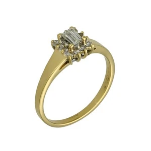 18ct Yellow Gold Diamond Engagement Ring - Size N - 0.37ct - Picture 1 of 5
