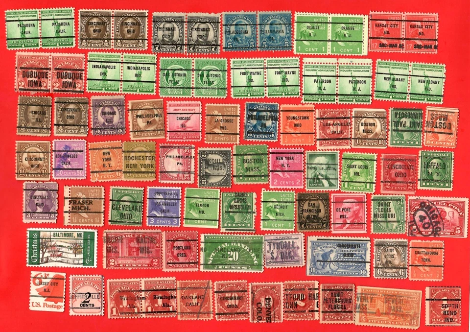 U. S. Precancel Stamps POSTAGE DUE, PARCEL POST, SPECIAL DELIVERY, SPECIAL HANDL - Image 1 of 1