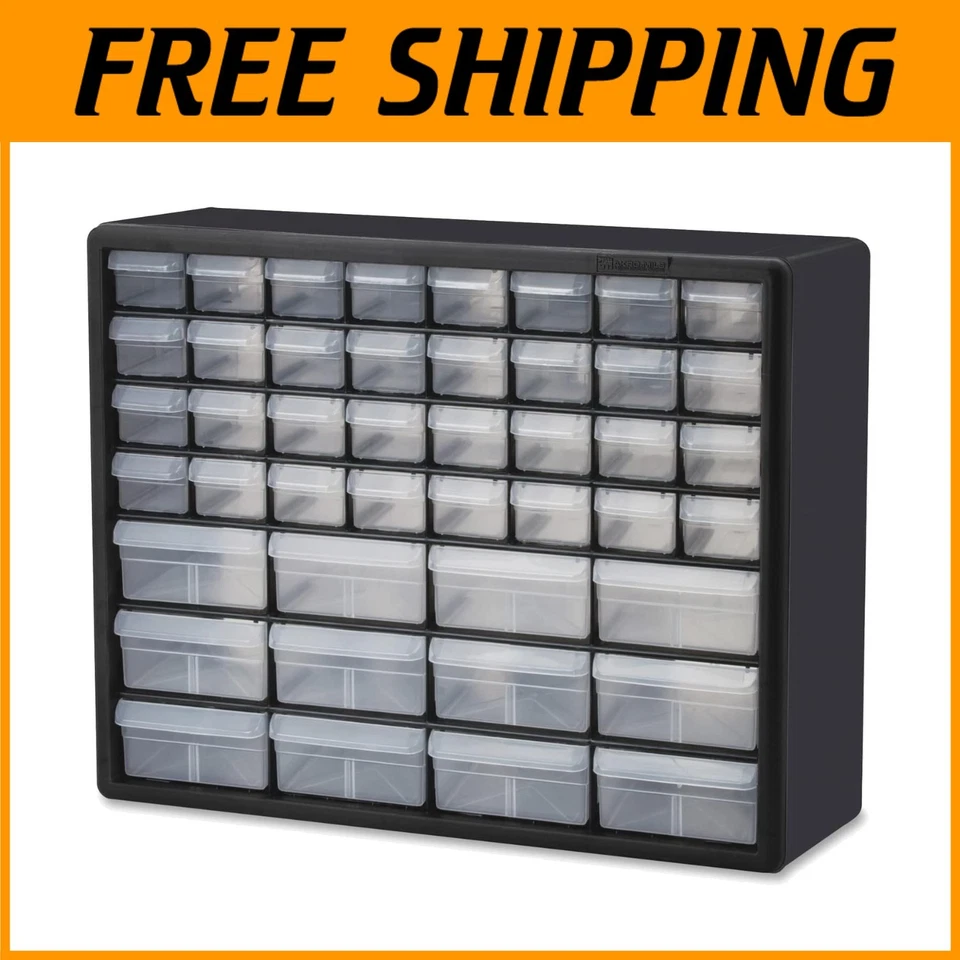 Plastic Drawer Storage for Garage, Crafts, Classroom - Black - Image 1 of 4