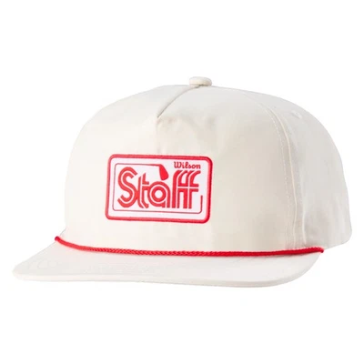 NEW LIMITED Wilson Golf Retro Rope 2025 Snapback Hat Cap - Cream - Image 1 of 3