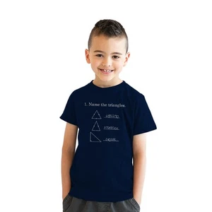 Youth Name The Triangles Funny Math T shirts Sarcasm Novelty I Love Math Tee - Picture 1 of 8