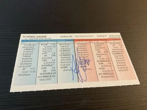 STRAT-O-MATIC Signed  Greg Gagne Twins 1990 - Picture 1 of 2