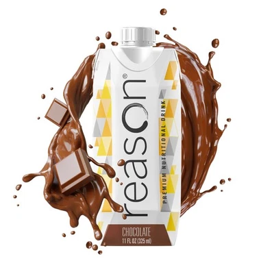 Reason Chocolate Premium Protein Shake High Calorie - 11oz Bottles Pack of 12 - Image 1 of 4
