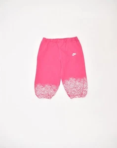 NIKE Baby Girls Tracksuit Trousers 18-24 Months Pink Chevron Cotton VW66 - Picture 1 of 4