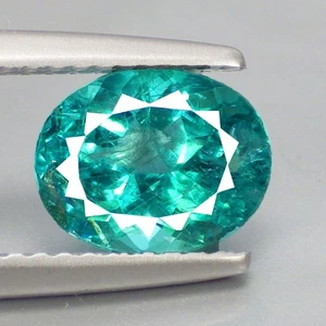 1.97 Ct Romantic Oval (8 x 6) Natural Paraiba Neon Green Blue Apatite Gemstones - Picture 1 of 7