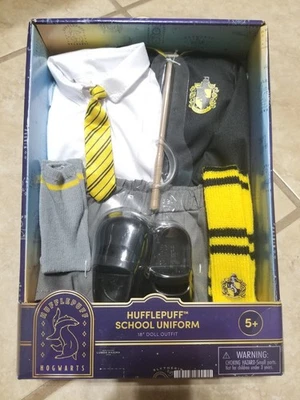 Uniforme escolar Harry Potter Hogwarts Lufa-Lufa para boneca de 18 polegadas - Imagem 1 de 2