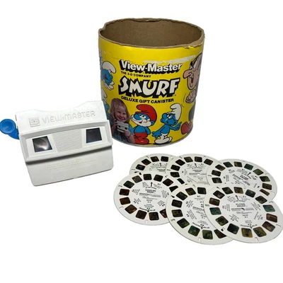 Vintage 1982 Smurf View Master Deluxe Conjunto de Vasilha - Sem Tampa - Imagem 1 de 4