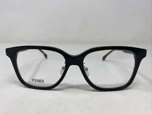 Marco de gafas de borde completo de plástico negro FENDI Italy FE50090F 001 55-16-145 F148 - Imagen 1 de 8