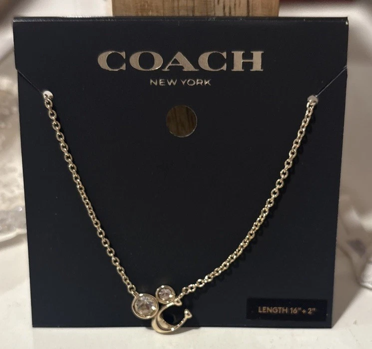 NUEVO Collar Coach “C” Racimo de Cristal  Foto 1 de 1