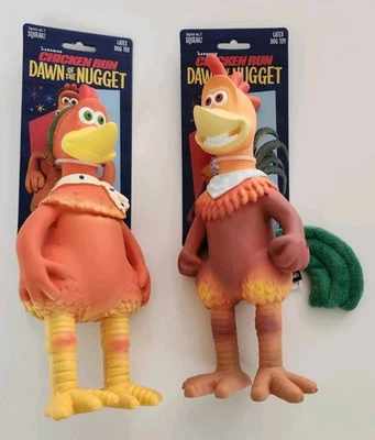 Multipet Chicken Run Rocky and Ginger Latex Dog Play Toys 10" Squeaky - Image 1 of 4