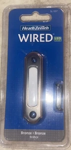 Heath Zenith SL-557-00 Oil Rubbed Bronze Lighted Wired Doorbell Button - Picture 1 of 2