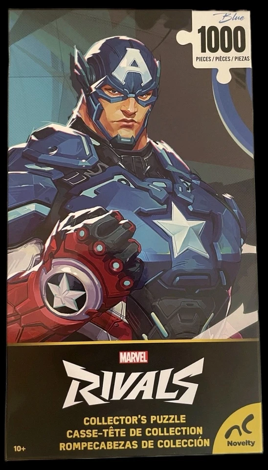 Captain America Marvel Rivals 1,000 Piece Puzzle Blue Avengers Novelty - Image 1 of 1
