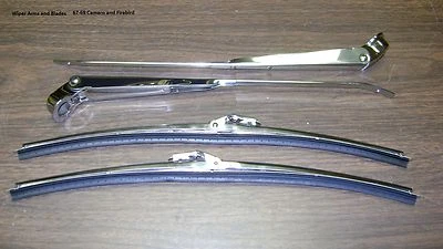 VENTA Brazos y cuchillas limpiaparabrisas Kit de 4 piezas 67-9 Camaro cupé Firebird Acero inoxidable Foto 1 de 3