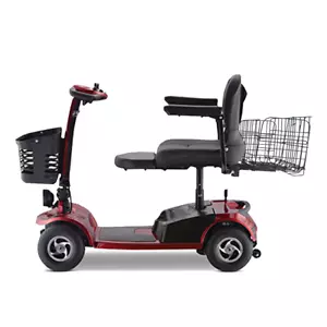 4 Wheel Electric Mobility Scooter Electric Motorised Power Portable Folding Red - Picture 1 of 8