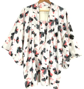 Collectors! Vintage 1930s Japanese Silk Crepe Haori Kimono Traditional Hand Sewn - Picture 1 of 10